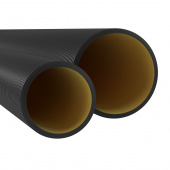 Двустенная труба ПНД жесткая для кабельной канализации д.160мм, SN6, 750Н,  5,70м,цвет черный DKC арт. DKC 160916A-6K57  купить у официального дилера в Санкт-Петербурге и Москве с доставкой.