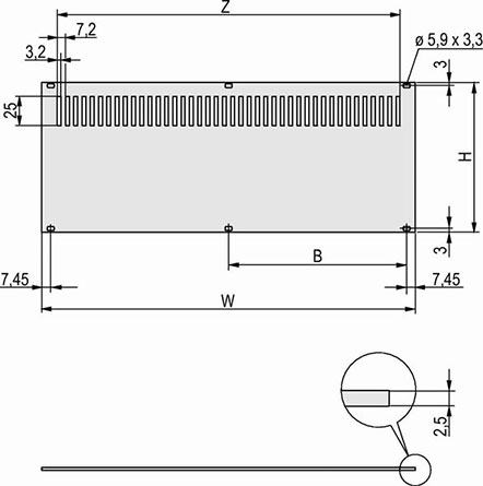 Перфорированная задняя стенка для монтажа на горизонтальных рельсах 4U 84HP / мин.кол. 2 уп. Schroff арт. 30849030  купить у официального дилера в Санкт-Петербурге и Москве с доставкой.