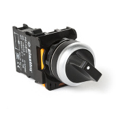 Переключатель с возвратом, без подсветки, 2 положения 0-1, 1NO. (Черный) арт. PB0-AD41  купить у официального дистрибьютора в Санкт-Петербурге и Москве с доставкой по РФ.