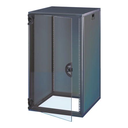 Шкаф NOVASTAR SL 12U 553W 600D RAL7021 со стеклянной дверью и задней панелью Schroff арт. 15230019  купить у официального дилера в Санкт-Петербурге и Москве с доставкой.