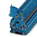 Клеммы для установки предохранителей - PT 4-HESILED 24 (5X20) BU/BU Phoenix Contact артикул 3211905 Феникс Контакт, фото на Овертайм