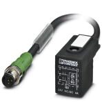 Кабель для датчика / исполнительного элемента - SAC-3P-M12MS/1,0-PUR/BI-1L-Z Phoenix Contact артикул 1438613 Феникс Контакт, фото на Овертайм