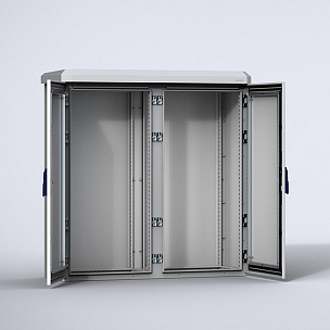 Однодверный алюминиевый компактный одностенный всепогодный шкаф 1200X800X600 мм   арт. EKOM12086-SW  купить у официального дистрибьютора в Санкт-Петербурге и Москве с доставкой.