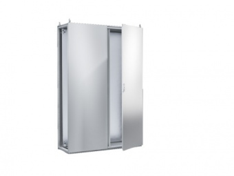 Шкаф TS8, 1200x2000x600 мм с оцинкованной, 3-х мм монтажной панелью, передней двустворчатой металлической дверью, цвет RAL 7035 Rittal артикул 8206500 Риттал, фото на Овертайм